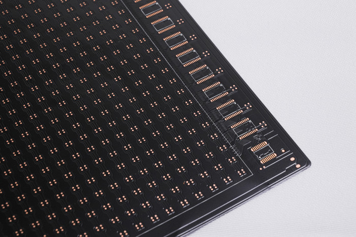 LED Dispaly Panel FPCB with Fixible Rolled Copper18 for led advertisng Double layer circuit board, double-sided black film, black text, surface gold