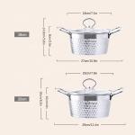 Silver Kitchen Sauce Pans Stainless Steel 304 With Glass Lid