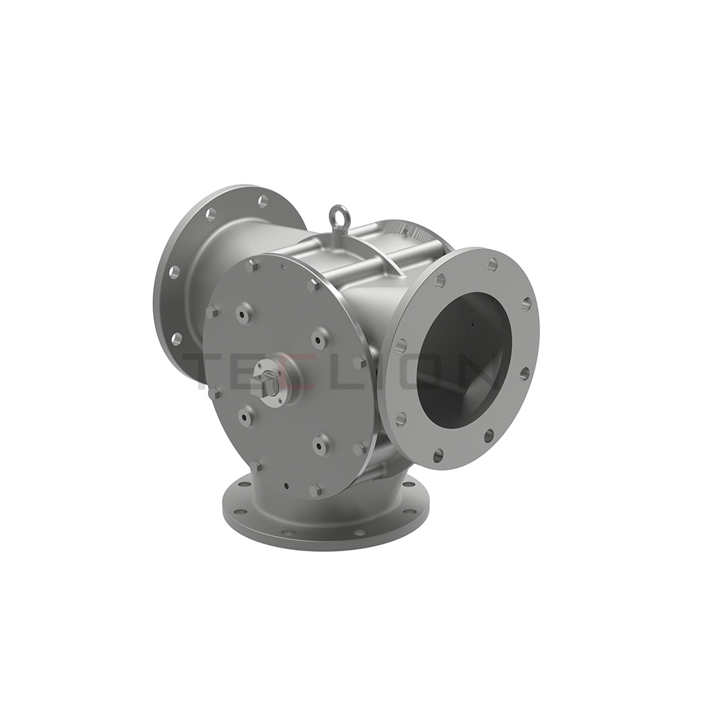 Three Way Pneumatic Diverter Valve Gate Actuator DN350 OBM