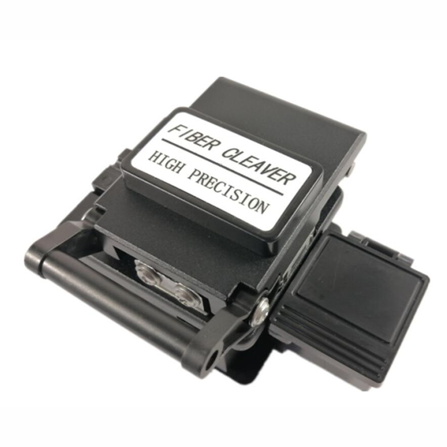 High Precision Fiber Optic Cutter , Black Silica Optical Fiber Cleaver