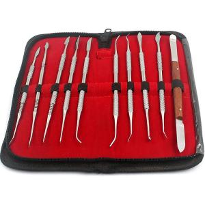 Quality Double-Ended Dental Sculpture Knife Stainless Steel 10pcs/ Set Dental Wax Carving Tools wholesale