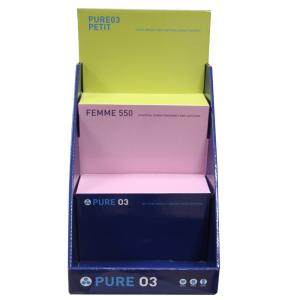 Quality Facial Mask Cardboard Counter Display Stands Matte Lamination Surface wholesale