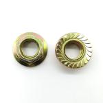 M5-M20 DIN 6923 Carbon Steel Flange Nuts Yellow Zinc Steel Grade 8 Serrated Hex