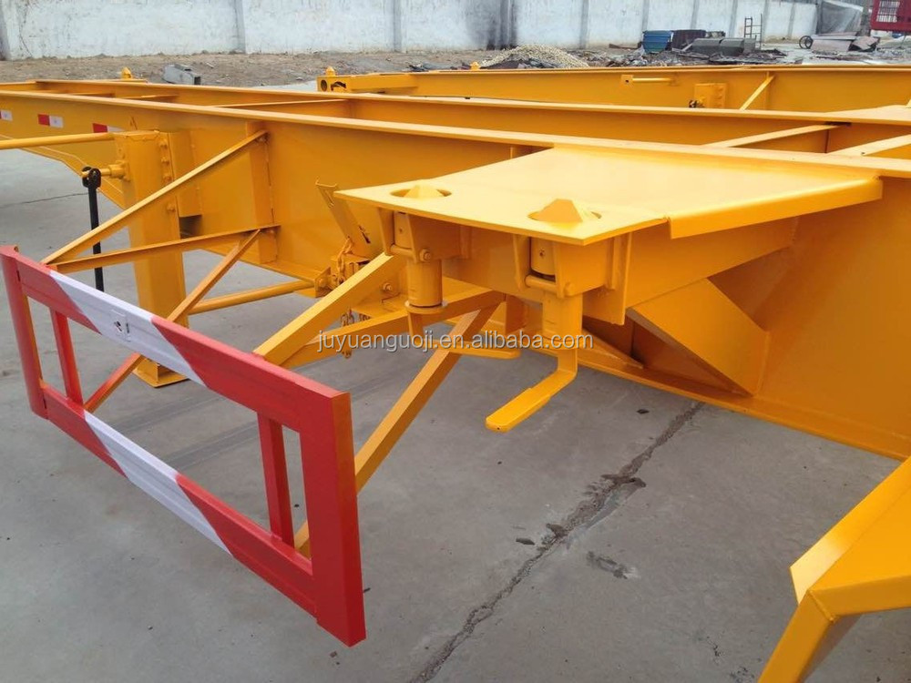2020 3 Axle Container 40ft Truck Trailer Chasis Skeleton Semi Trailer with Steel Q235