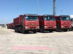 Euro 2 Red Industrial Dump Truck 6x4 Tipper Truck With Overturning Body Platform
