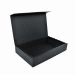 Wooden Luxury Gift Boxes Black Paper Silk Screen 1C printing
