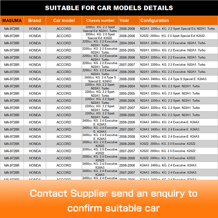 0404472 Reference NO. Front Control Arm for Honda Accord Wagon CL7 by MA-9728R MASUMA