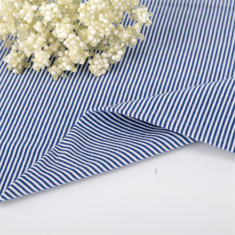 Hard-Wearing And Breathable Environmental Striped Knit Fabric For T-Shirt