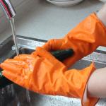 Dip Flocklined L60g Kitchen Latex Gloves For Cleaning