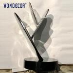 Indoor Abstract Geometry Metal Art Decoration Geometry Round Stainless Steel