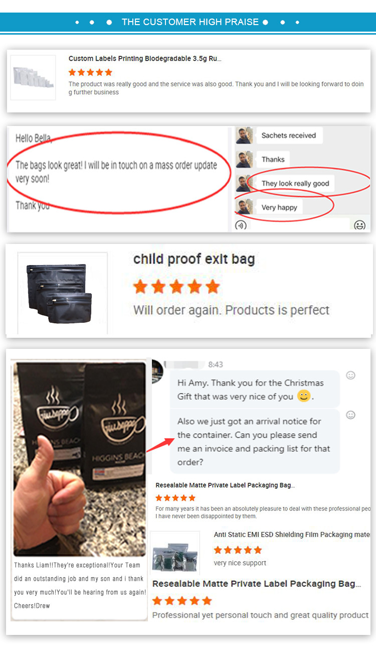 Plastic Packaging Mylar Food Bags Eco Friendly For Candy Gummies Sugar