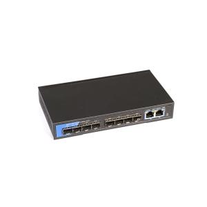 Quality 2 Years Waranty Optical Fiber Media Converter 10/100/1000M 2 Fiber Port 8 RJ45 wholesale