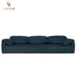 High Quality Luxury Furniture Couch Three Sofa Imported Abrasive Leather Italian