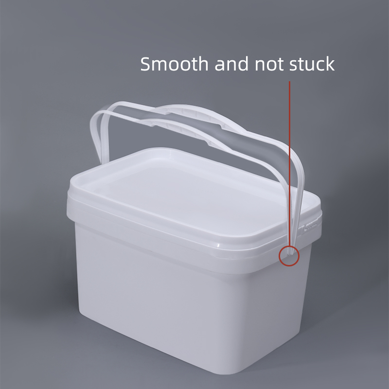 Supplied Rectangle Plastic Bucket Storage Pail Container With Lid Handle