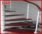 Spiral StaircaseVH16S Tread Beech 304 Stainless Steel Spiral Stainless Steel