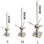 Brass Lighting Rod Three-Pole Copper Air Terminals Detachable Lightning