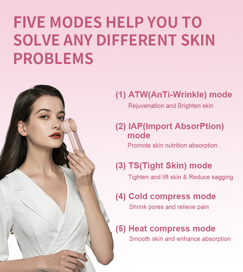 FCC Certified Rf Lift Loose Skin 1100mAh Face Beauty Device