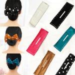 Fabric Childrens Stretchy Hair Ties Wire Bow Twist Head Curler Magic Knotted