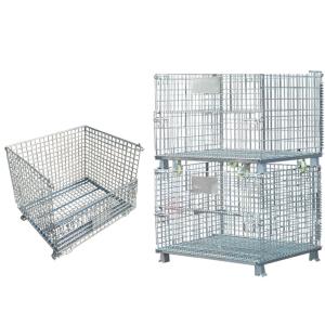 Quality Collapsible Electro Zinc Plated 50x50 Mesh Metal Storage Cage wholesale