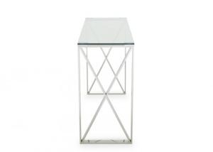 Quality 78cm 20KGS Tempered Glass Top Long Console Table For Hallways wholesale