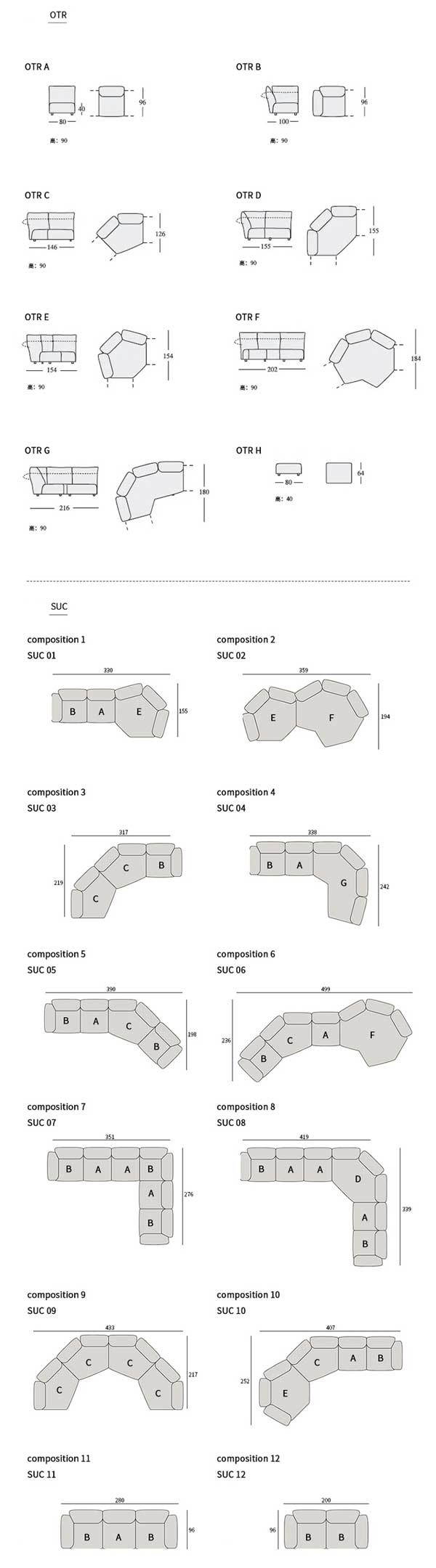 120 Inch Small Sectional Couches With Chaise Lounge Leather Home Adjustable Star