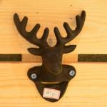 Home Decor Deer Head Brown Rust Cast Iron Bottle Opener