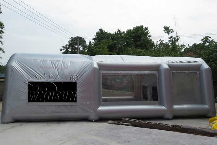 0.9mm PVC Inflatable Event Tent , Customized Size Inflatable Paint Spray Booth