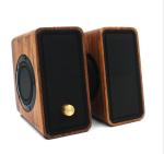 Real Bamboo Wired Wooden Speaker , Super Bass Multimedia HiFi Desk Stereo