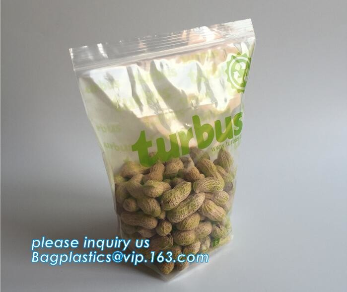 double transparent plastic zip lock bag for fresh food fruit vegetable bread sandwich packing, gallon, quart, fold top