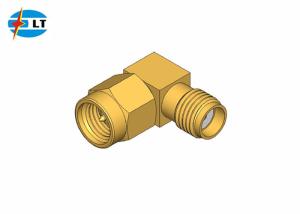 Quality 50Ohm Brass Right Angle RF SMA Male to SMA Female Adapter wholesale