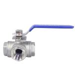Household Usage Stainless Steel Tee Type Three Way Ball Valve with Threaded