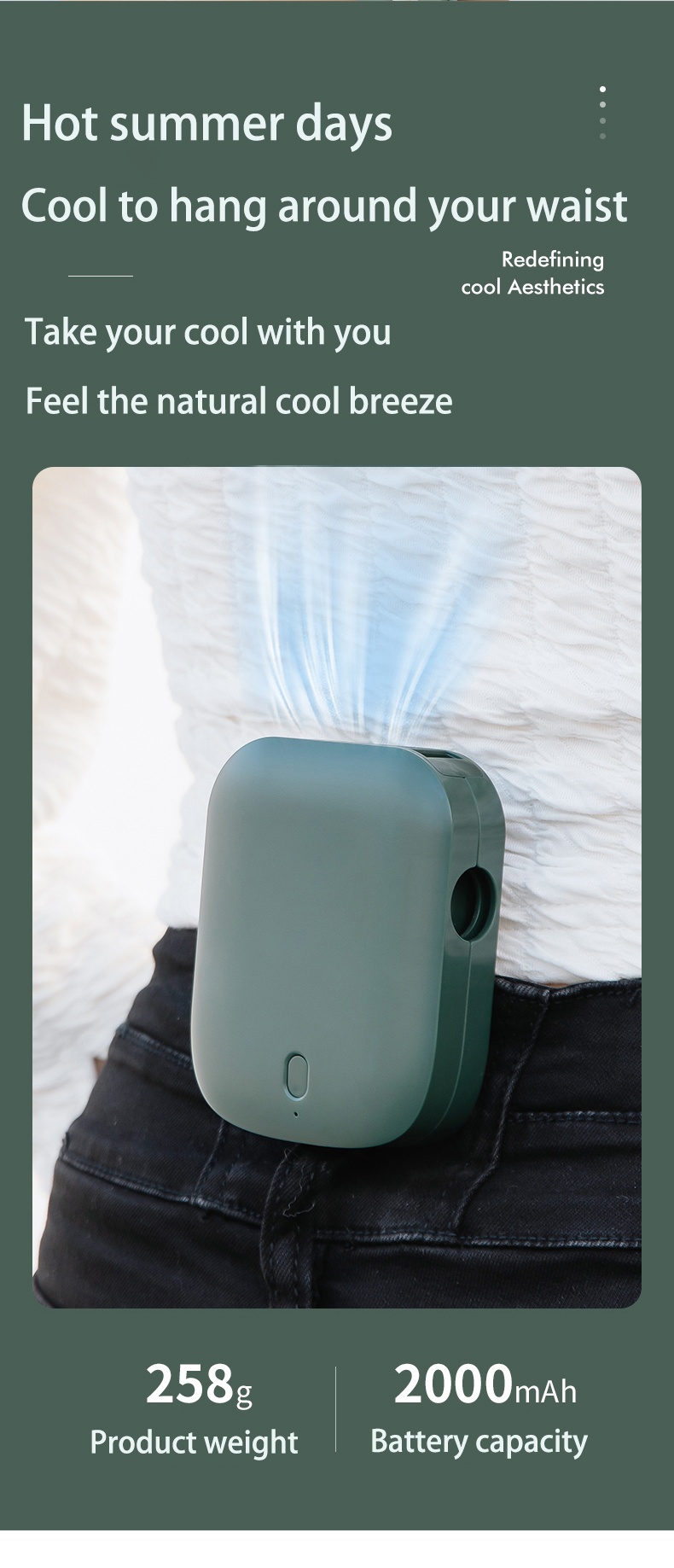 Multifunctional Portable Small Fan For Cold Natural Breeze Small Hanging Fan