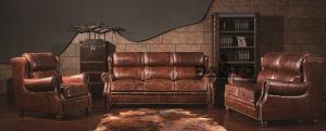 Quality classic Europe style 1+2+3 genuine leather sofa set furniture wholesale