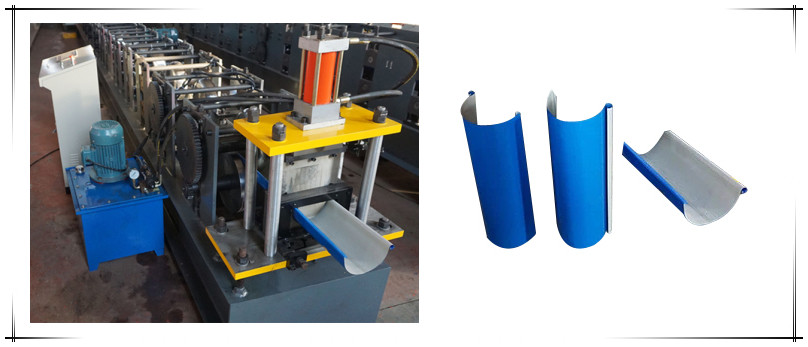 Galvanized Steel Downspout Forming Machine / Rain Water Gutter Making Equipment