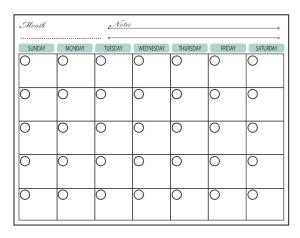Quality Thick Horizontal Magnetic Fridge Monthly Planner Dry Calendar Erase Board 16.9 X 13inch wholesale