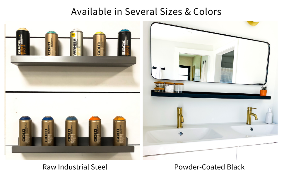 Wall Mounted Floating Shelves Wide Steel Display Ledges Large Storage Rack for Room/Kitchen/Office