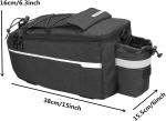 Bike Rear Rack Bag 10L Insulated Bike Trunk Cooler Reflective Bicycle Rear Seat