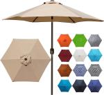 Patio Umbrella, Yard Umbrella Push Button Tilt Crank, Terrace Garden Restaurant