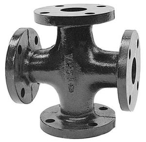 Quality Oil Supply Pipeline Cast Iron Flanged Cross 4 Way Cross ISO 2531 / EN545 / EN598 wholesale