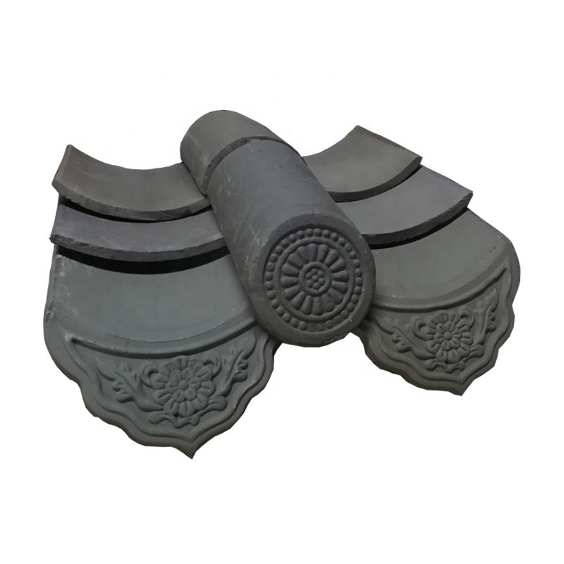Traditional Buddhist Pagoda Roof Tiles 10mm Thick Japanese Temple Roof Tiles