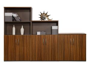 Quality Melamine Office File Cabinets Golden Walnut Color Free Combination Low Noise wholesale