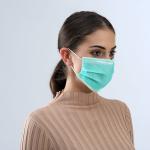 Healthy Disposable Earloop Face Mask , Disposable Breathing Mask With Widen High