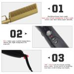 Hair Care Dual Voltage 45W 450F Titanium Hot Iron Comb For Women