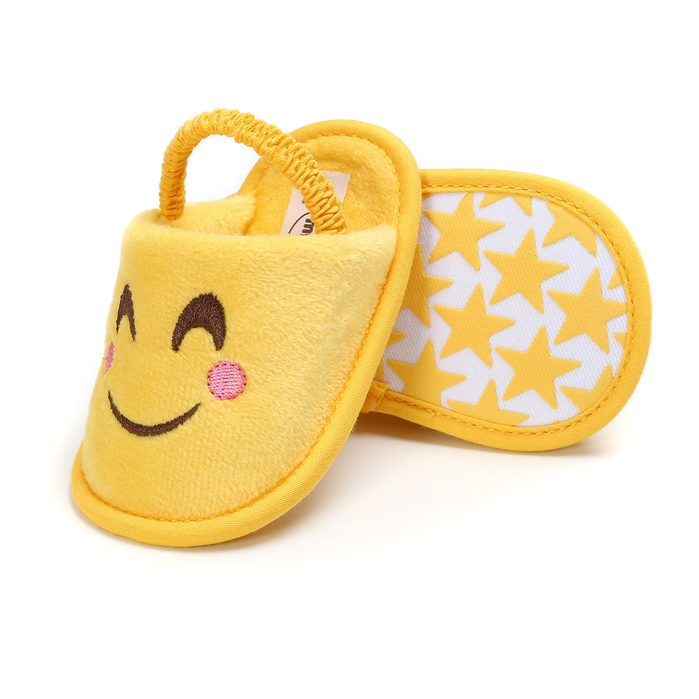 New fashion 2019 Flannel cute smile indoor prewalk boy girl crib baby sandals