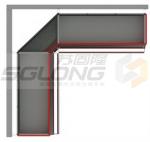 Promotional Corner Wall Mount Supermarket Display Racks Decorative Shelving