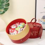 Custom Round Cylinder Gift Box Packaging For Storage Food Candy Chocolate Wine
