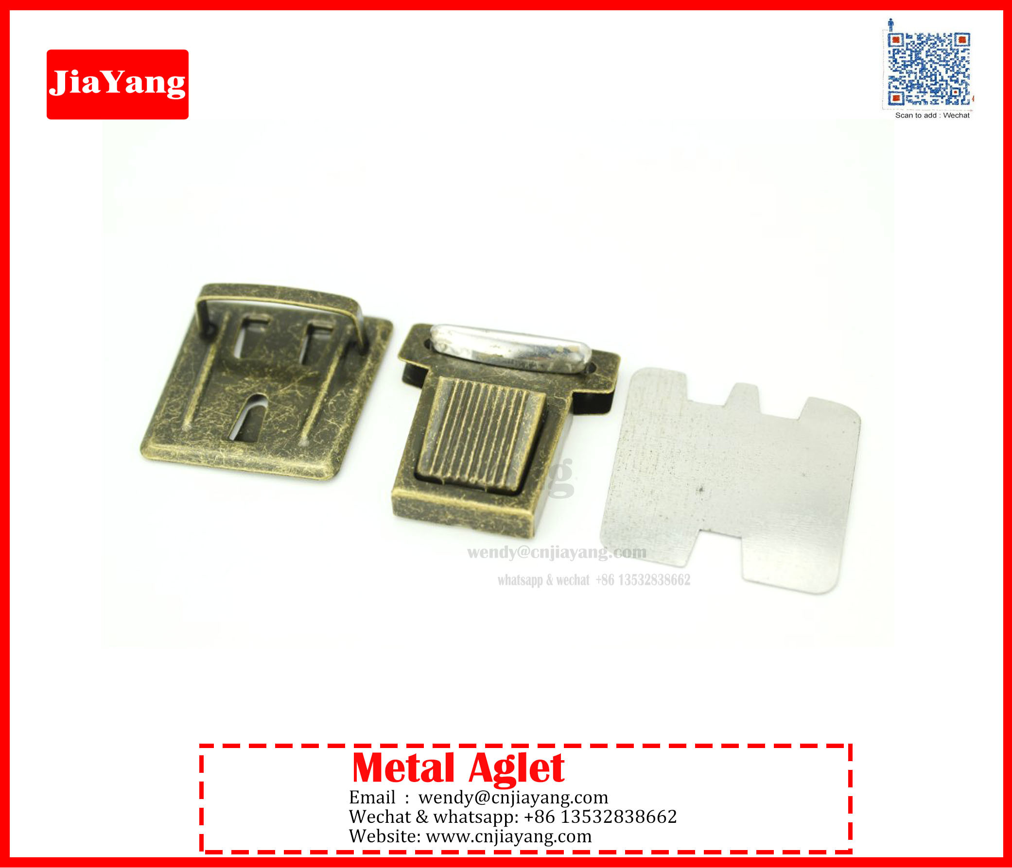 Metal Catch Tuck Latch Lock For Leather Bag Case Purse Clasp