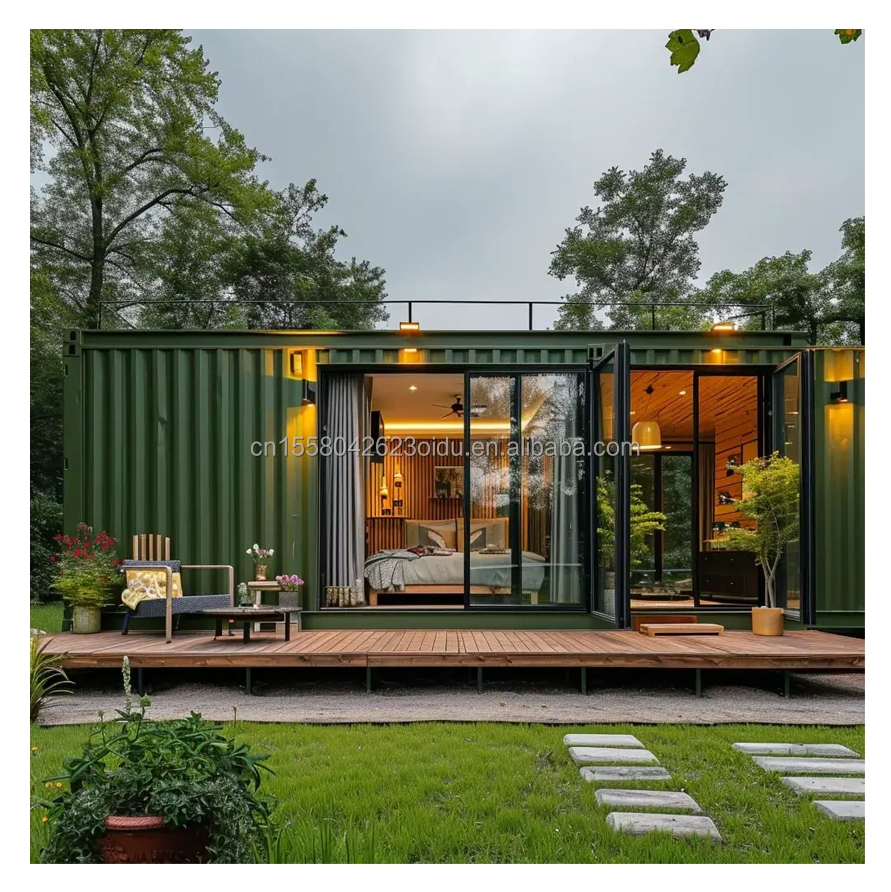 20ft Modern Luxury Prefab House Steel Sandwich Panel Modified Shipping Container for Outdoor Garden Living Alternative