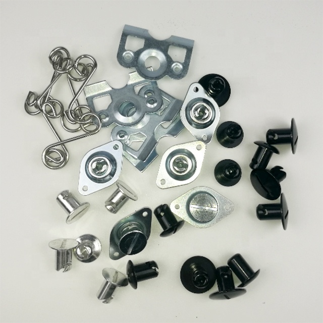 Improved 1" Large Head Silver Aluminum Sprint Car Quarter Turn Dzus Standard Compatible and Purpose for Replace/Repair