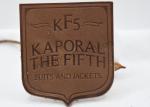 Brown PVC TPU Stitched On Jeans Leather Label SGS Embossed Leather Tags